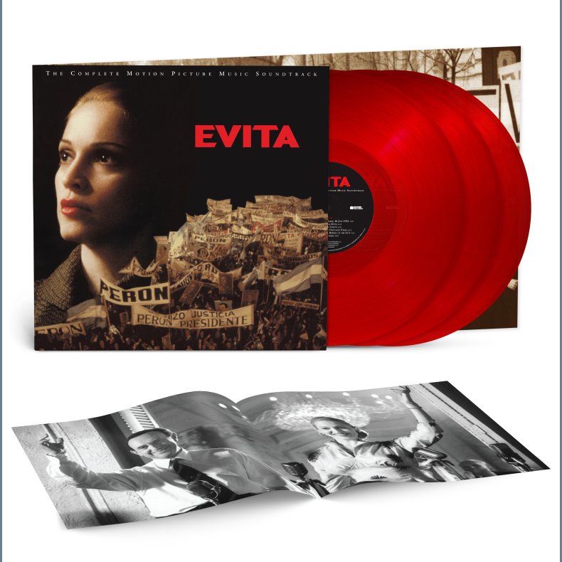 Evita - 2026 European Rhino Warner Records Label Red Vinyl 31-track 3LP Set (Pre-order)