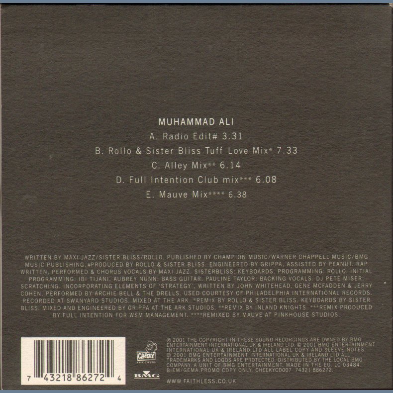 Muhammad Ali - UK 5-track Promotional issue