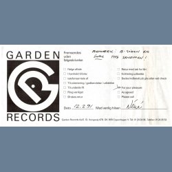 Get Up Get Out - 1991 Danish Garden label Testpressing 7" Single