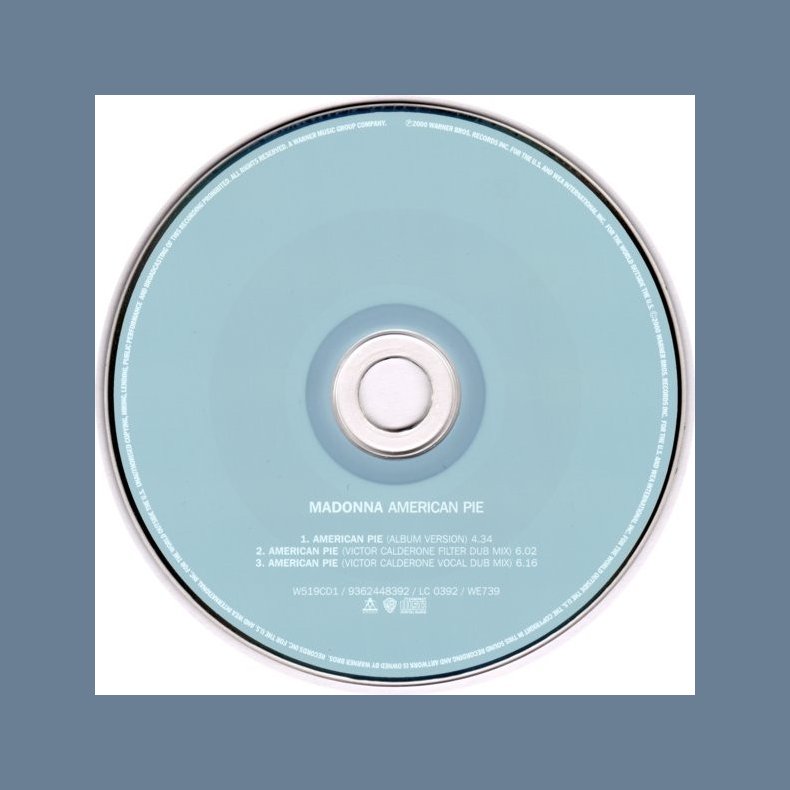 American Pie - 2000 UK Maverick/Warner Bros label 3-track CD-Single