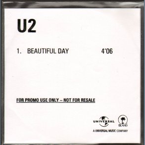 Beautiful Day - Authentic 2001 UK Island label 1-track CD Acetate