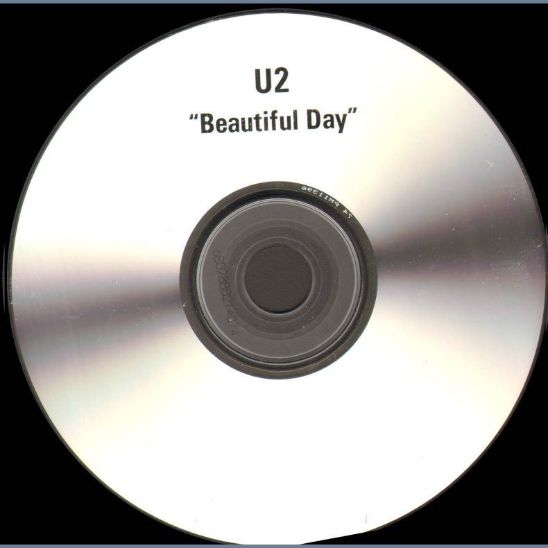 Beautiful Day - Authentic 2001 UK Island label 1-track CD Acetate