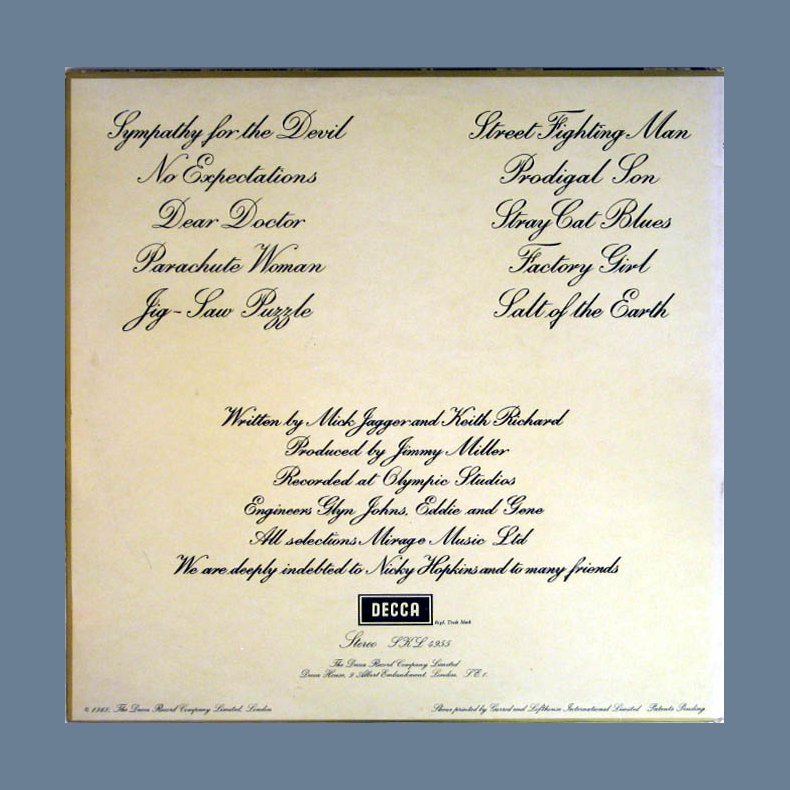 Beggars Banquet - Original 1968 10-track Stereo Vinyl LP