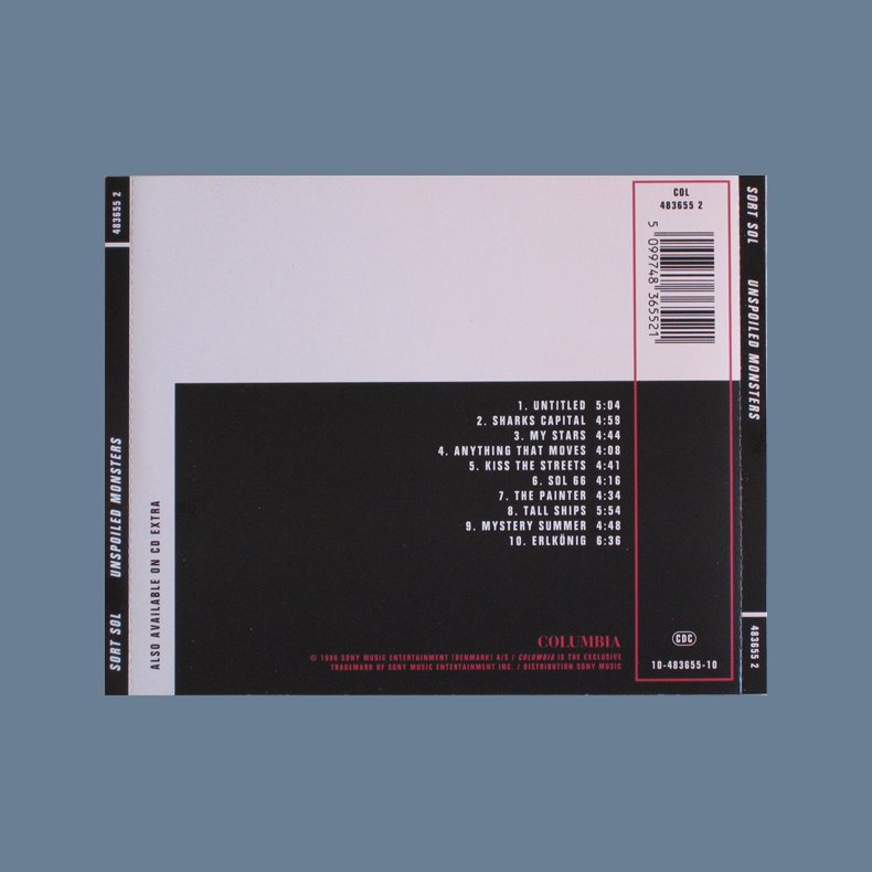 Unspoiled Monsters - 1996 Danish Limited Edition 10-track CD Incl. Enhanced Section