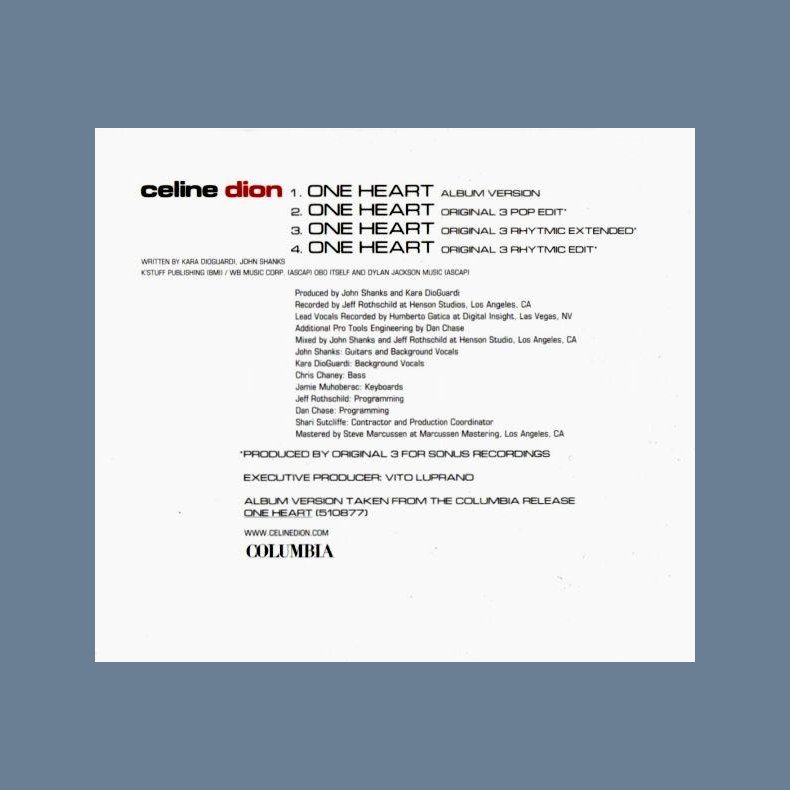 One Heart - 2003 Austrian printed 4-track CD Single