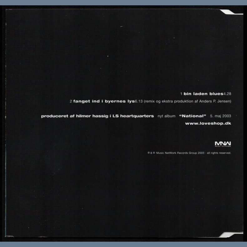 Bin Laden Blues - 2003 Swedish printed MNW label withdrawn 2-track CD Single