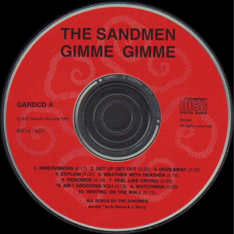 Gimme Gimme - 1991 Danish Garden label 10-track CD