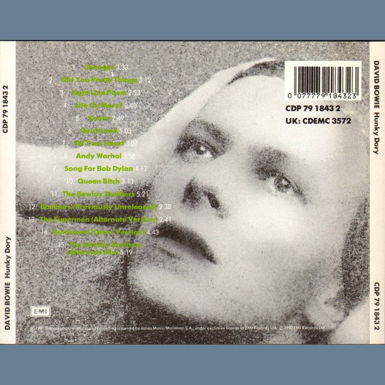 Hunky Dory - 1990 Austrian Issue Incl. Bonus Tracks
