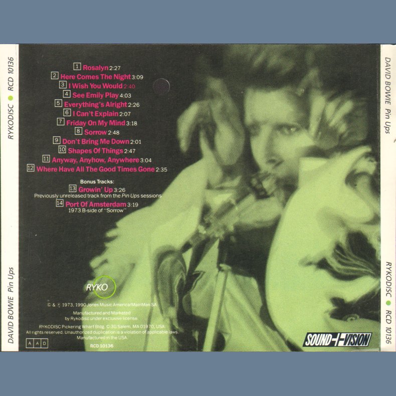 Pin Ups - 1991 US Issue Incl. Bonus Tracks