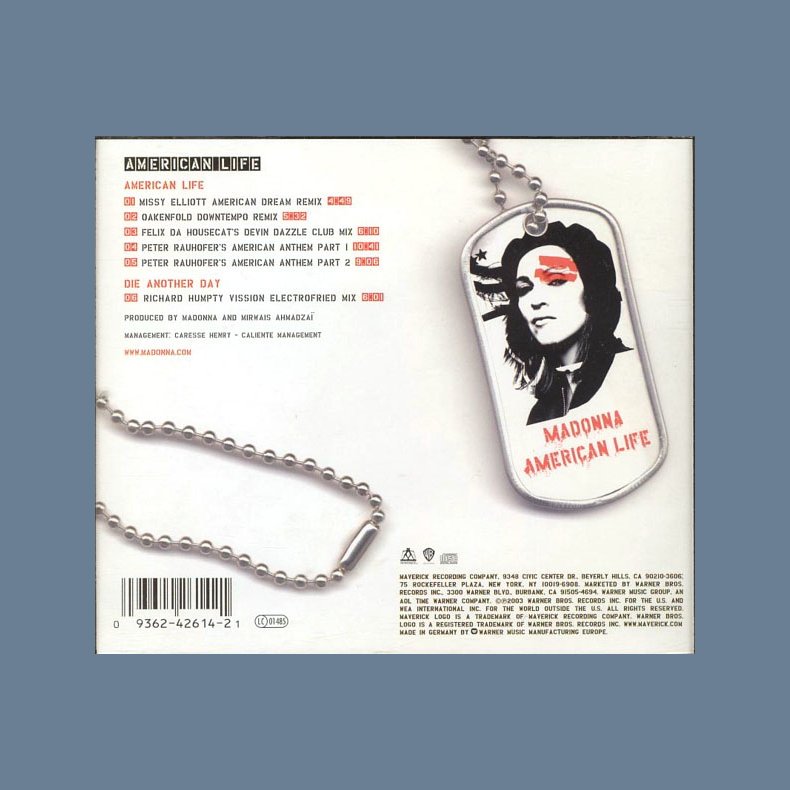 American Life - The Remixes - German 6-track Remix Issue