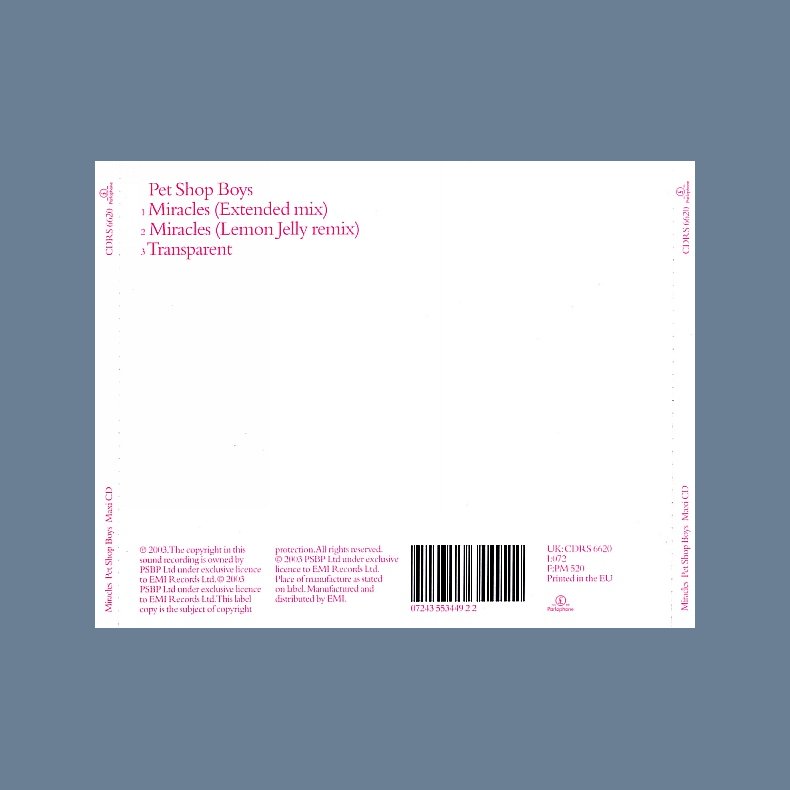 Miracles - 2003 Dutch pressed 3-track CD Single