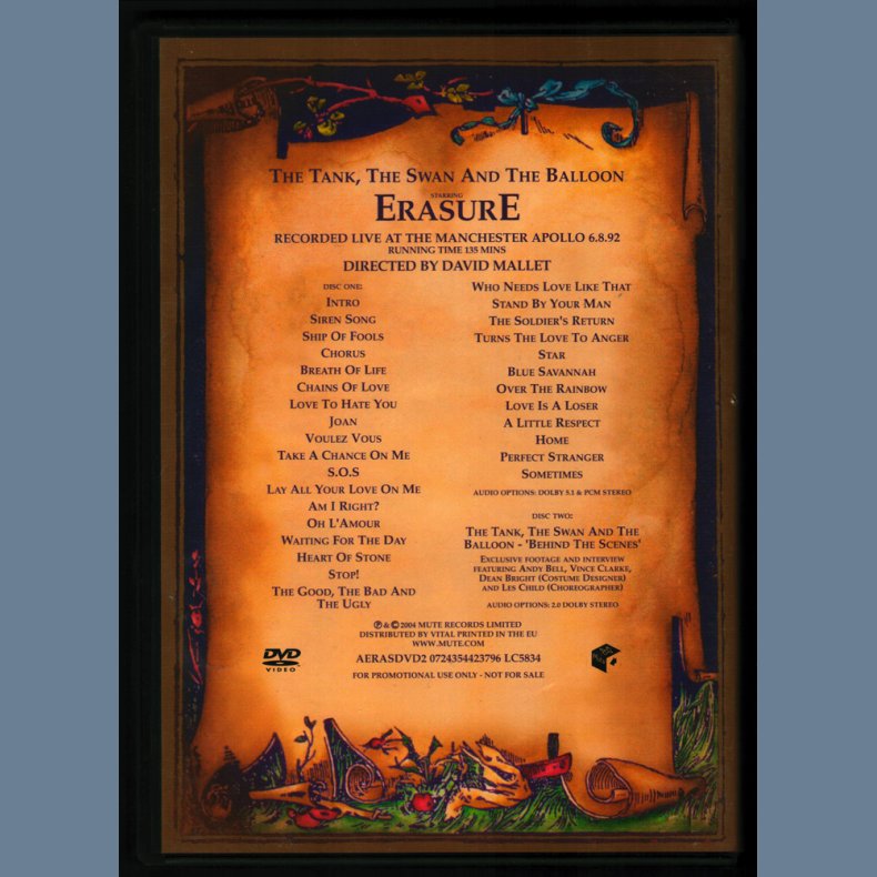 The Tank, The Swan And The Balloon Live! - 2004 European Promotional Issue Only DVD Set