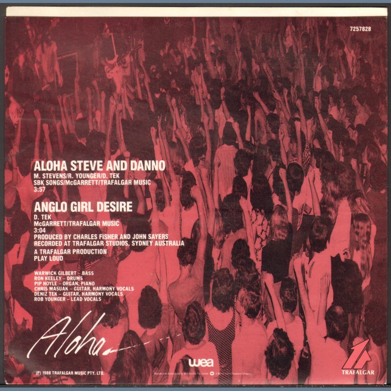 Aloha Steve Danno b/w  Abglo Girl Desire - 1988 Australian 2nd Issue 2-track 7" 