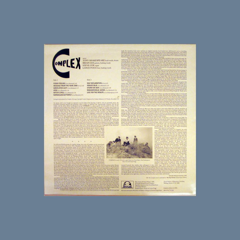 Complex - Rare 1998 UK Tenth Planet 11-track Limited Numbered LP Reissue 