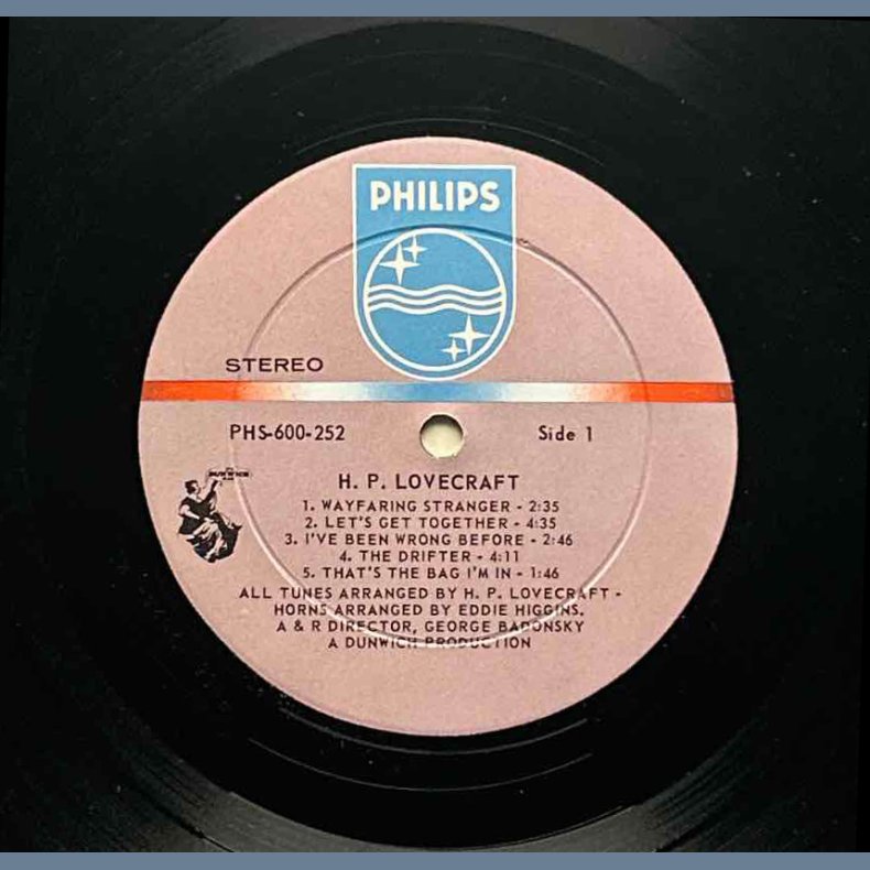 H.P. Lovecraft - 1967 US Philips label 10-track stereo LP
