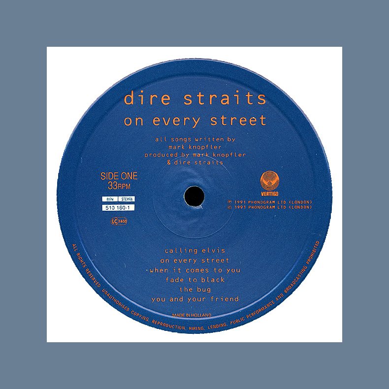On Every Street - Original 1991 12-track Dutch Pressed LP