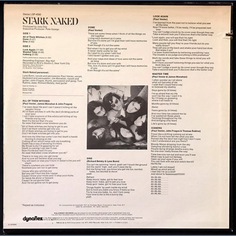 Stark Naked - Original 1971 US RCA label 6-track LP