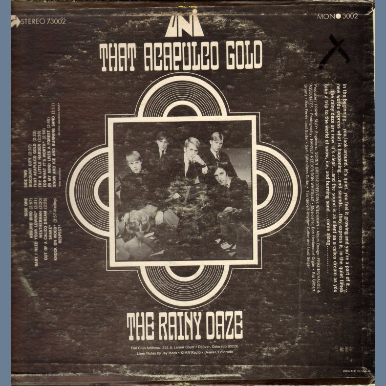 Rainy Dazy - Original US UNI label 11-track Mono LP