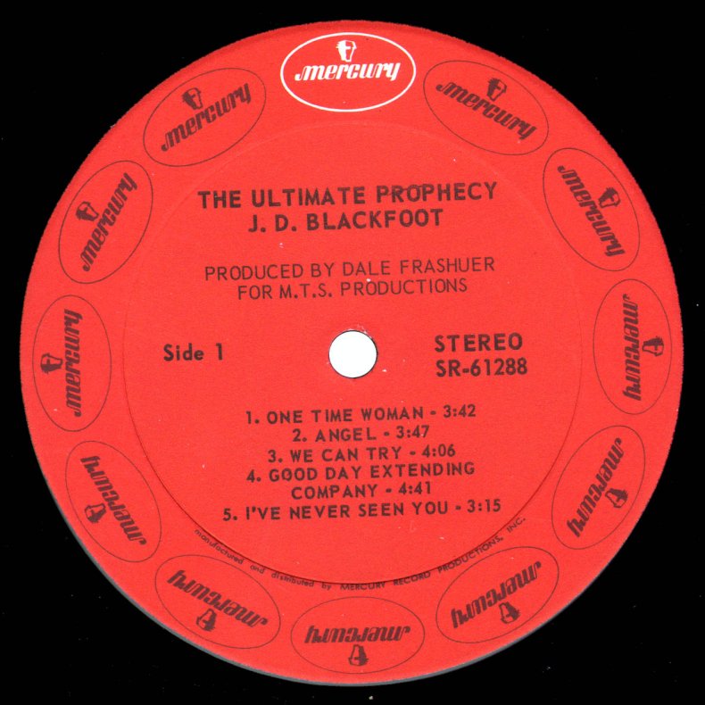 The Ultimate Prophecy - Original 1970  US Mercury label 10-track LP