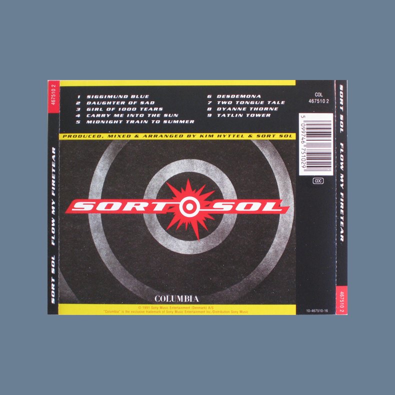 Flow My Firetear - 1991 Danish Columbia label 9-track CD