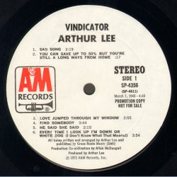 Vindicator - Original US White Label Promotional Issue