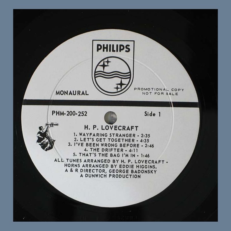 H.P. Lovecraft - 1967 US Philips label Promotional Issue 10-track Mono LP