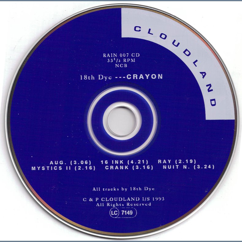 Crayon - Original 1993 Danish Cloudland label 6-track CD