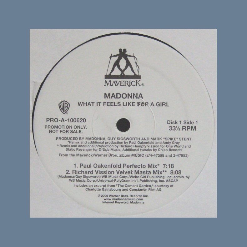 What It Feels Like For A Girl - 2000 US Maverick label Promotional Issue 9-track Double 12"