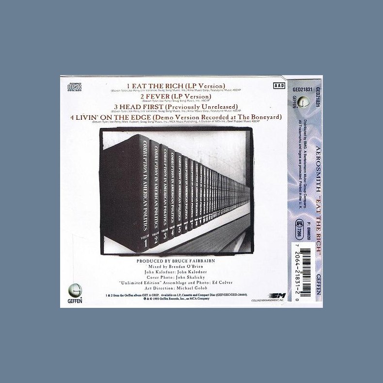 Eat The Rich - UK 4-track CD Single