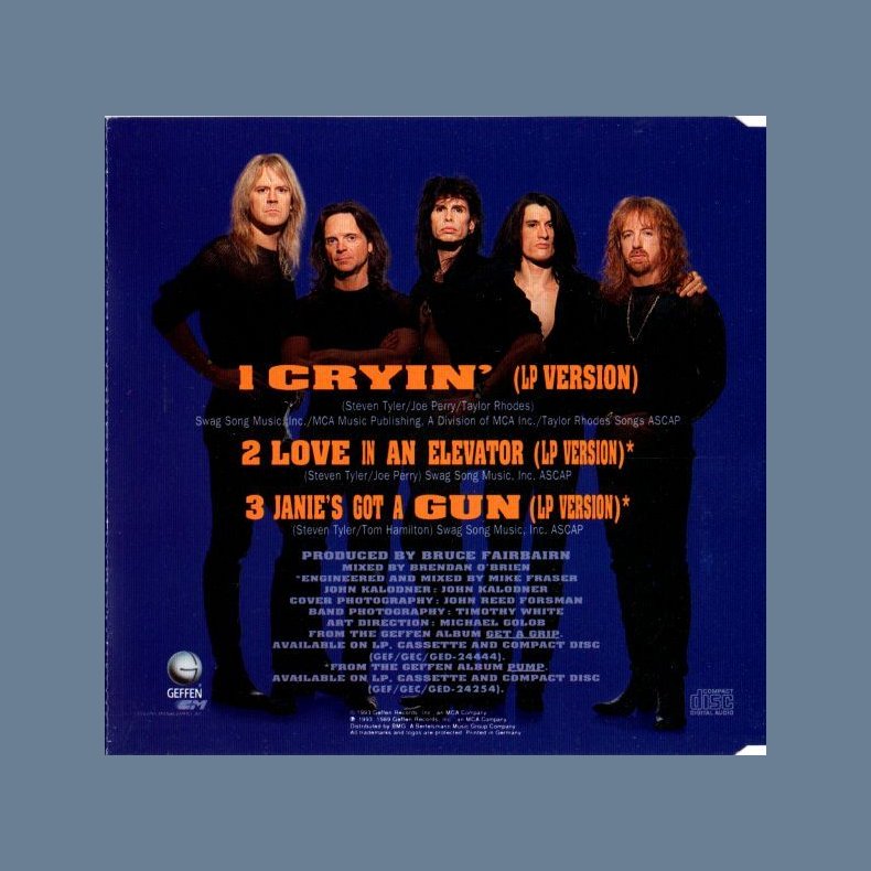 Cryin' - German 4-track CD Single1994 German 4-track CD Single featuring Orchestral and Acoustic Ver