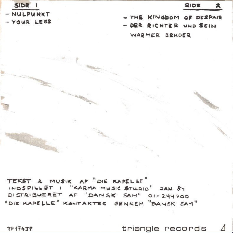 Nulpunkt/ Your legs b/w The kingdom of despair/ Der Richter und sein warmer Bruder