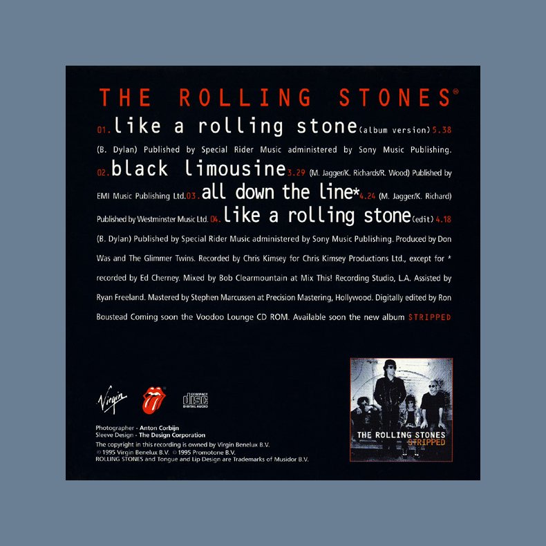 Like A Rolling Stone - 1995 Dutch pressed 4-track CD Single