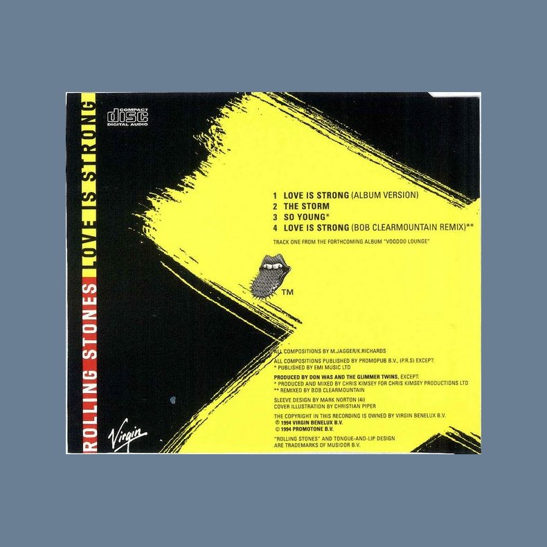 Love Is Strong - 1994 Dutch pressed Virgin label 4-track CD Single 