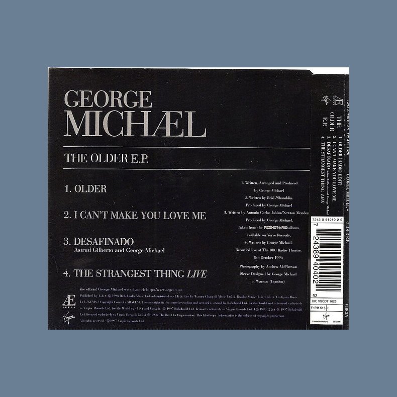 The Older EP - 1996 Dutch pressed Virgin label 4-track  CD Single