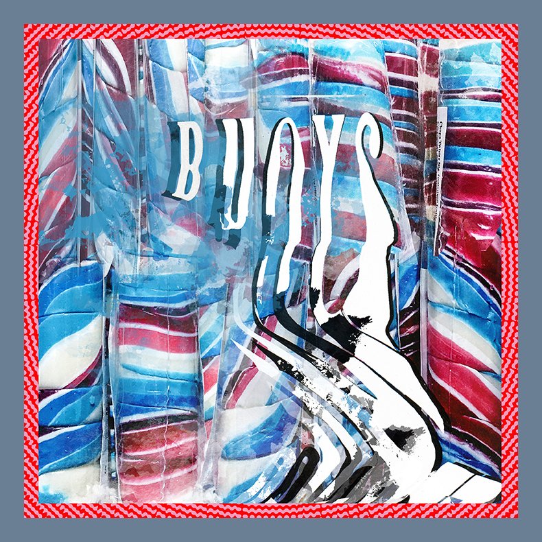 Buoys - 2019 European Domino label limited marble red/white 9-track LP