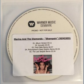 Shampain (Remixes) - Authentic 2010 Danish Warner label 5-track CD-Acetate
