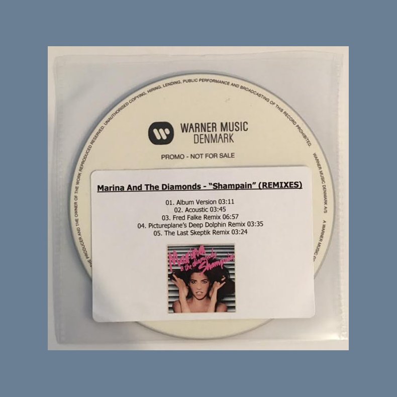 Shampain (Remixes) - Authentic 2010 Danish Warner label 5-track CD-Acetate